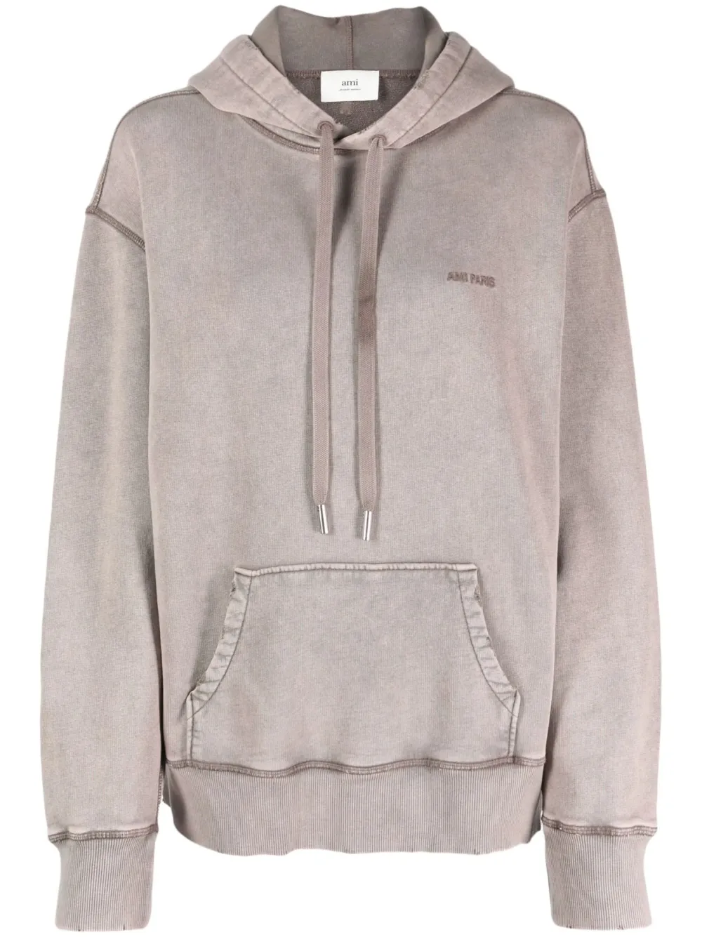 Хлопковая толстовка с вышитым логотипом AMI Paris, нейтральный
Хлопковая толстовка с вышитым логотипом AMI Paris, нейтральный