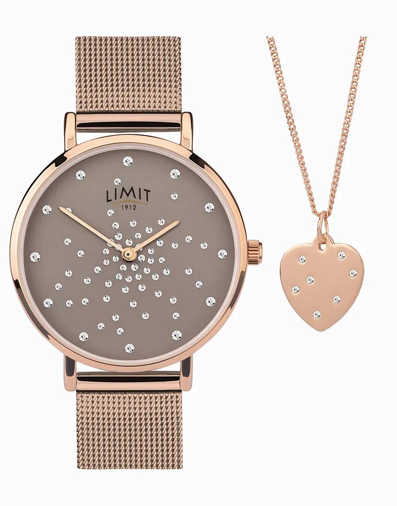 Классические женские круглые аналоговые часы из розового золота 28 мм подарочный набор из розового золота Limit
Классические женские круглые аналоговые часы из розового золота 28 мм подарочный набор из розового золота Limit