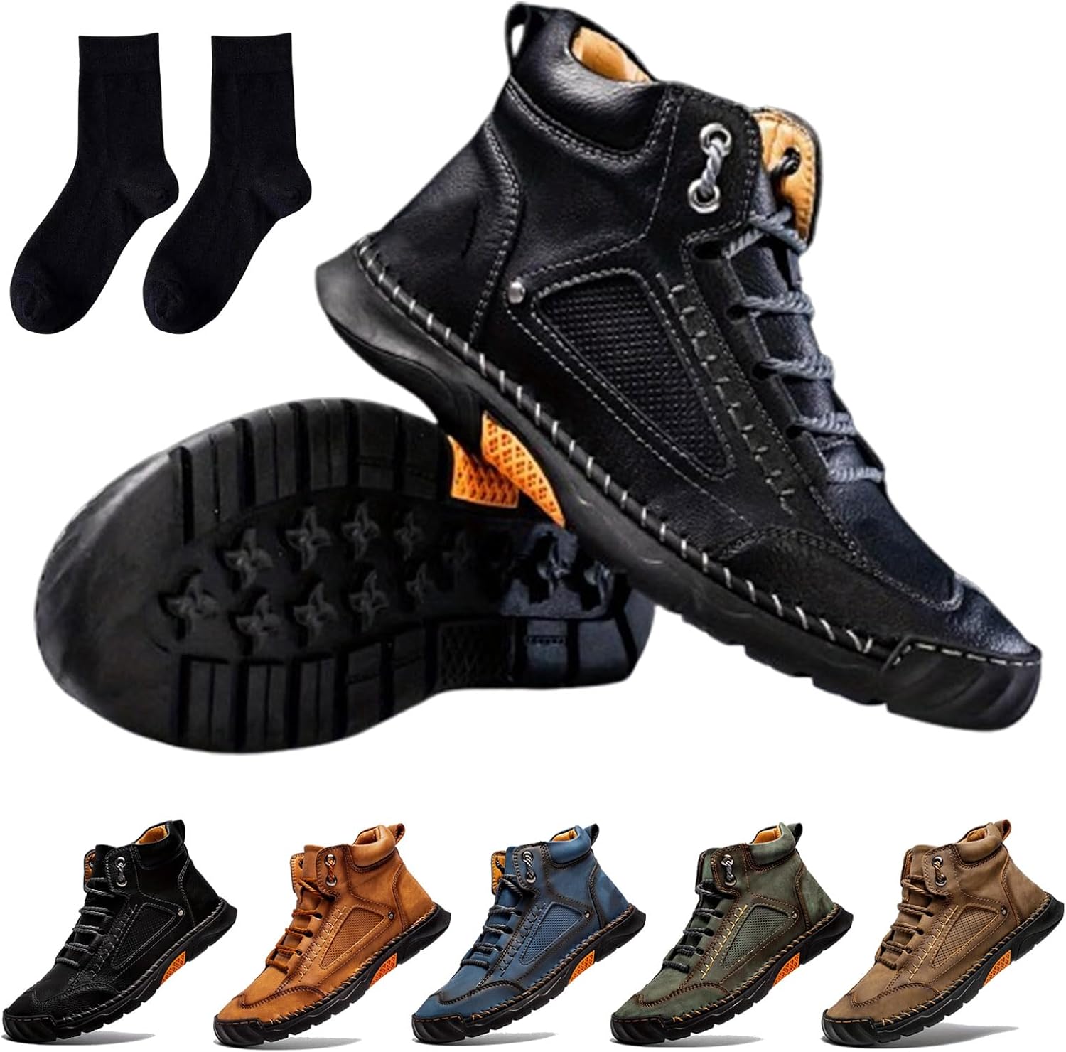 Мужские ботинки Tarcegta Sawbehind, комфортные мужские кожаные ботинки ручной работы Sawbehind - водонепроницаемые, с поддержкой свода стопы, черный
Мужские ботинки Tarcegta Sawbehind, комфортные мужские кожаные ботинки ручной работы Sawbehind - водонепроницаемые, с поддержкой свода стопы, черный