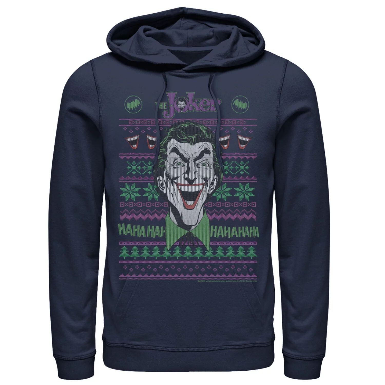 Мужская вязаная толстовка с капюшоном Batman Joker Head Shot DC Comics, синий
Мужская вязаная толстовка с капюшоном Batman Joker Head Shot DC Comics, синий