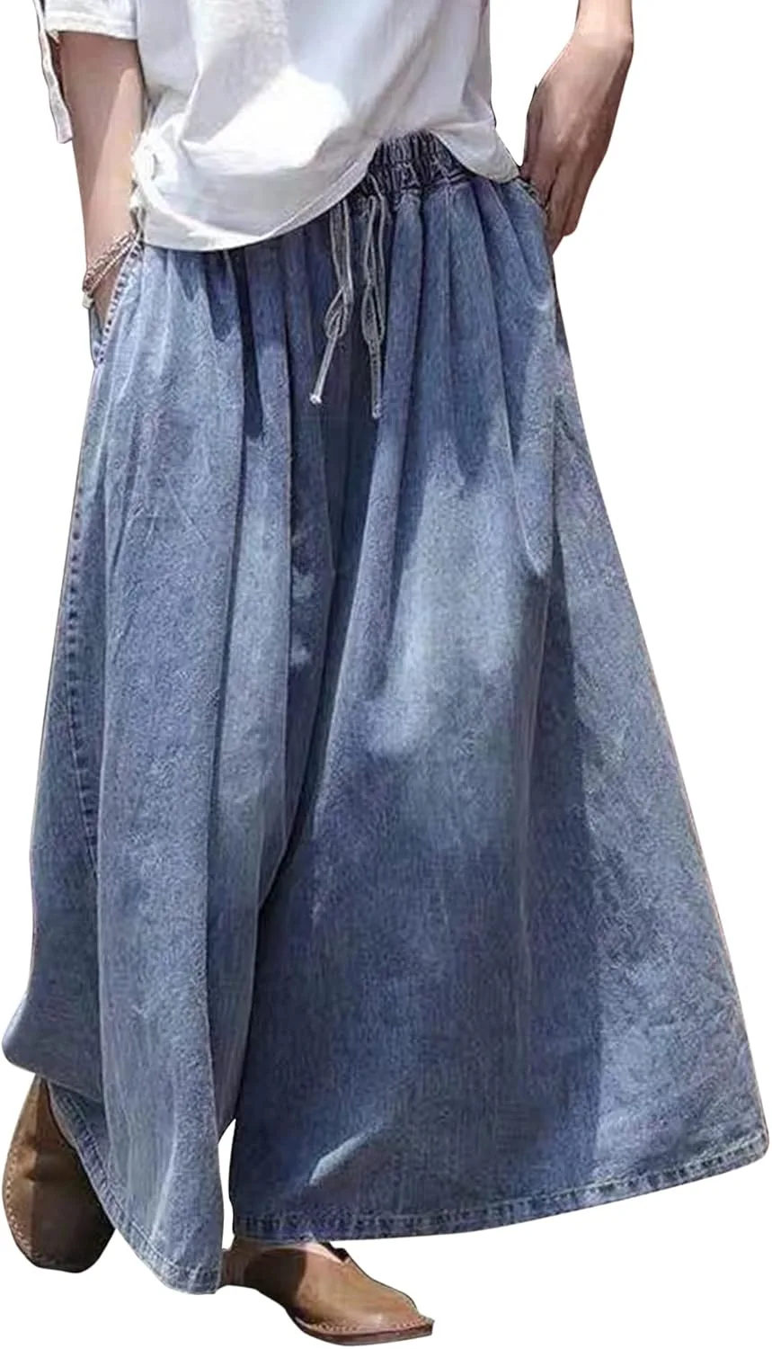 Женские джинсы HaoMay свободные широкие с высокой эластичной талией
Женские джинсы HaoMay свободные широкие с высокой эластичной талией