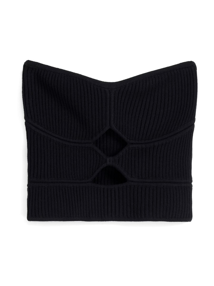 Вязаный топ Bershka, черный
Вязаный топ Bershka, черный