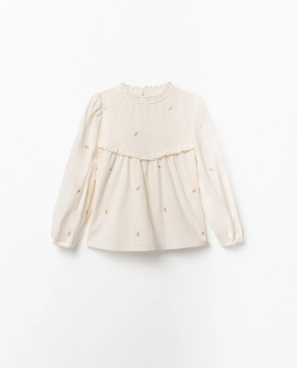 Блузка с вышивкой добби Sfera, светло-бежевый
Блузка с вышивкой добби Sfera, светло-бежевый