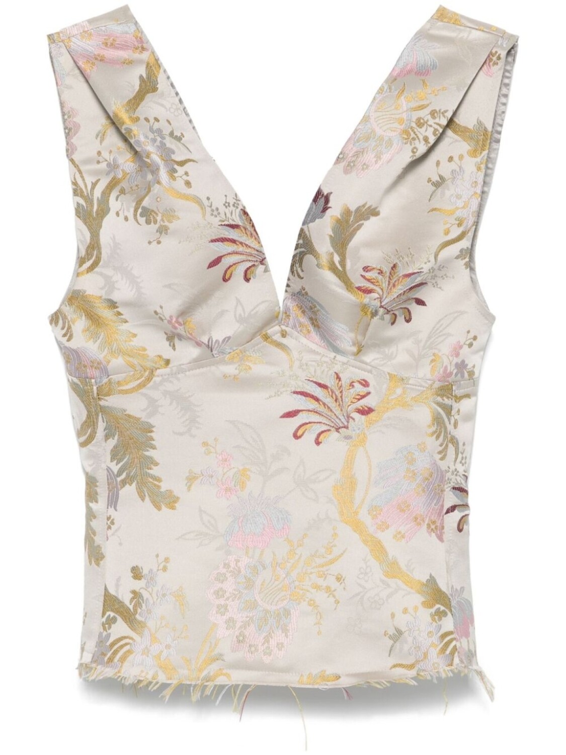 Парчово-жаккардовый топ Marques'Almeida, серый 
Парчово-жаккардовый топ Marques'Almeida, серый