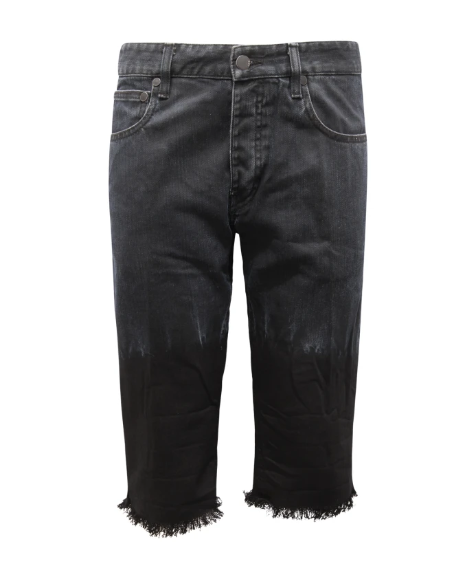 Джинсовые шорты-бермуды синего цвета Raf Simons, черный
Джинсовые шорты-бермуды синего цвета Raf Simons, черный