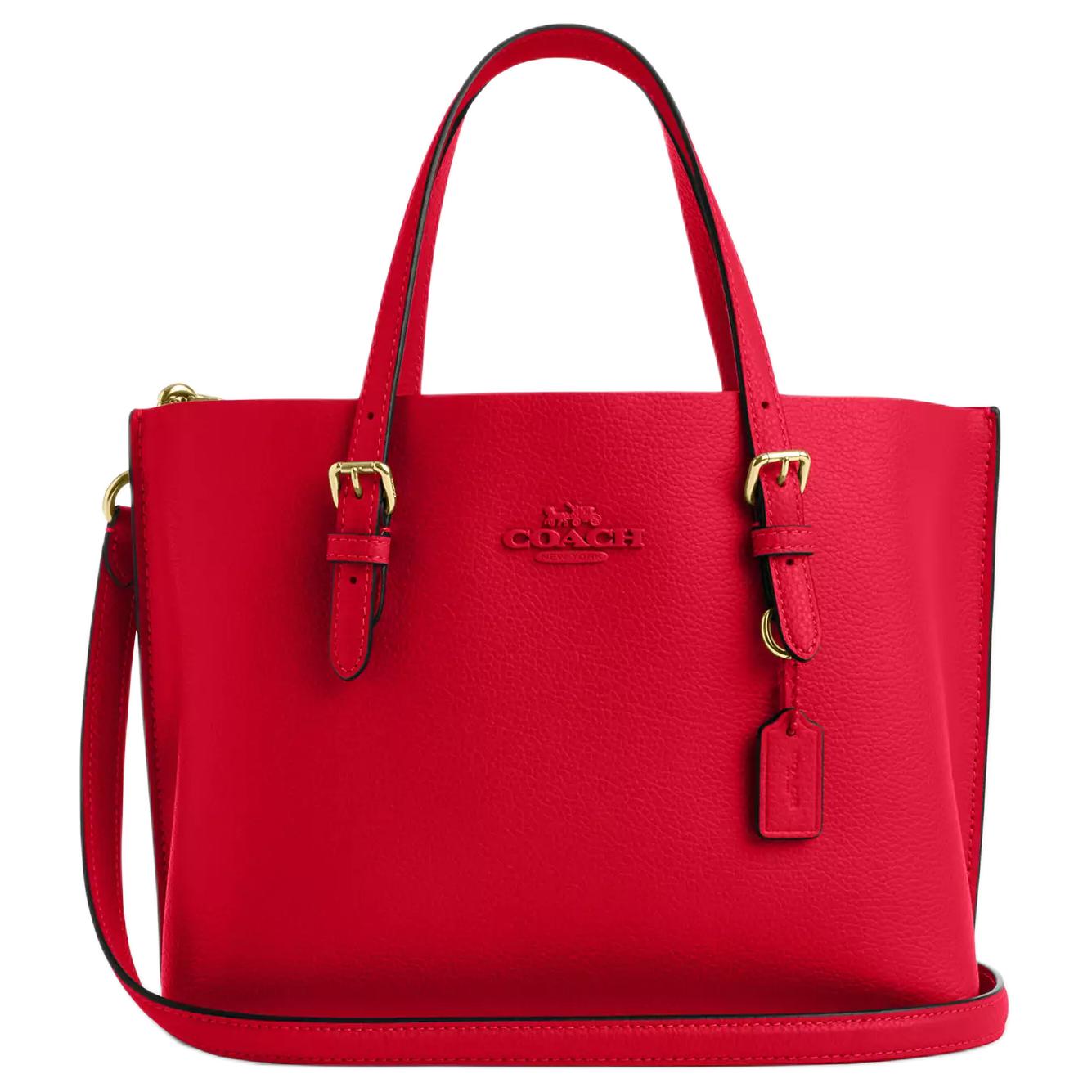 Сумка-тоут Mollie из кожи, шоппер, сумка через плечо, дамская сумка среднего размера красный COACH 
Сумка-тоут Mollie из кожи, шоппер, сумка через плечо, дамская сумка среднего размера красный COACH