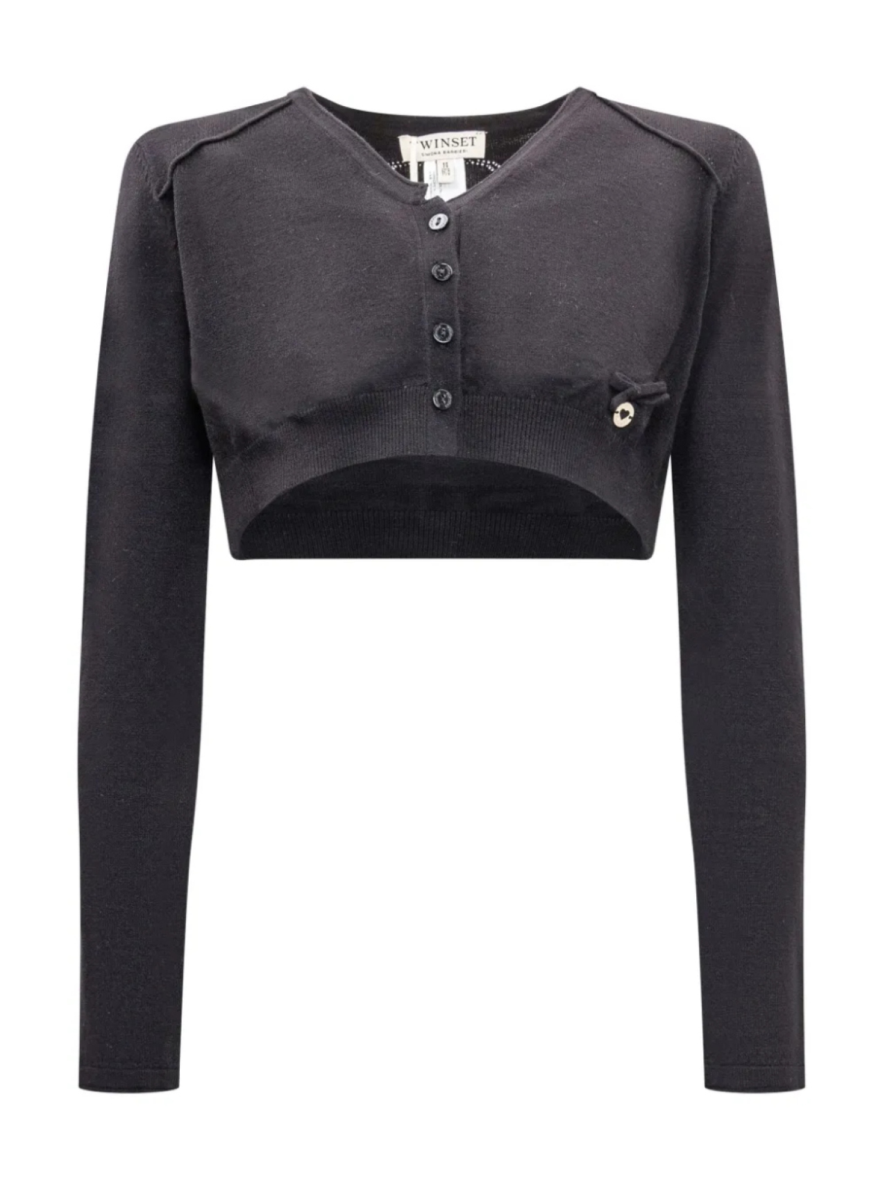 TWINSET Детский кардиган с логотипом-бляшкой TWINSET Kids, черный
TWINSET Детский кардиган с логотипом-бляшкой TWINSET Kids, черный