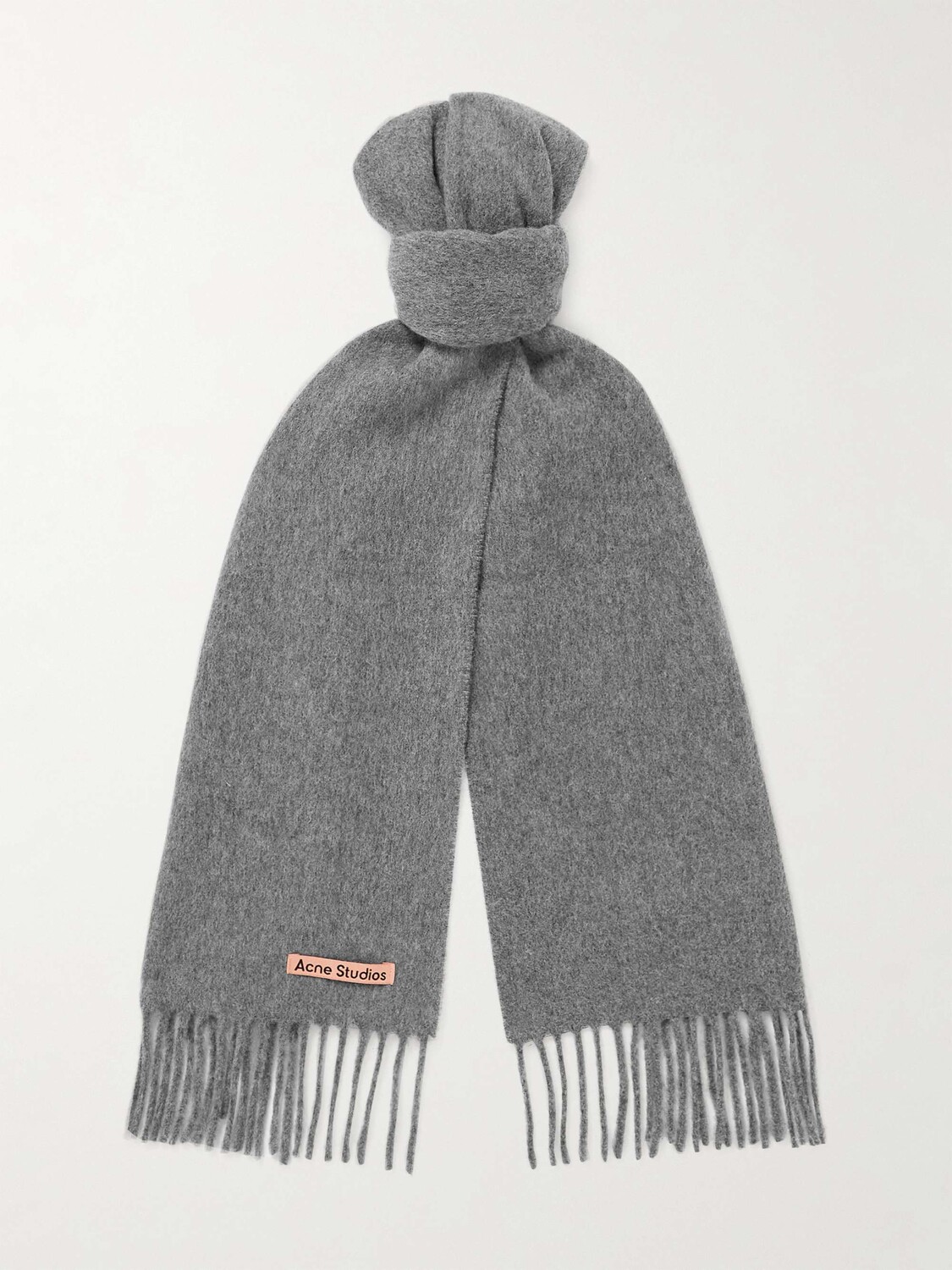 Узкий шерстяной шарф Canada ACNE STUDIOS, серый 
Узкий шерстяной шарф Canada ACNE STUDIOS, серый