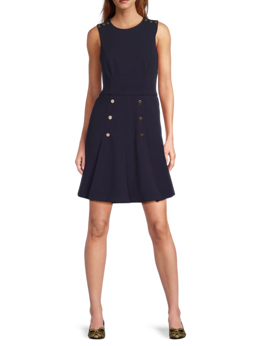 Мини-платье А-силуэта со складками и без застежек Tahari Arthur S. Levine, цвет Midnight Navy
Мини-платье А-силуэта со складками и без застежек Tahari Arthur S. Levine, цвет Midnight Navy