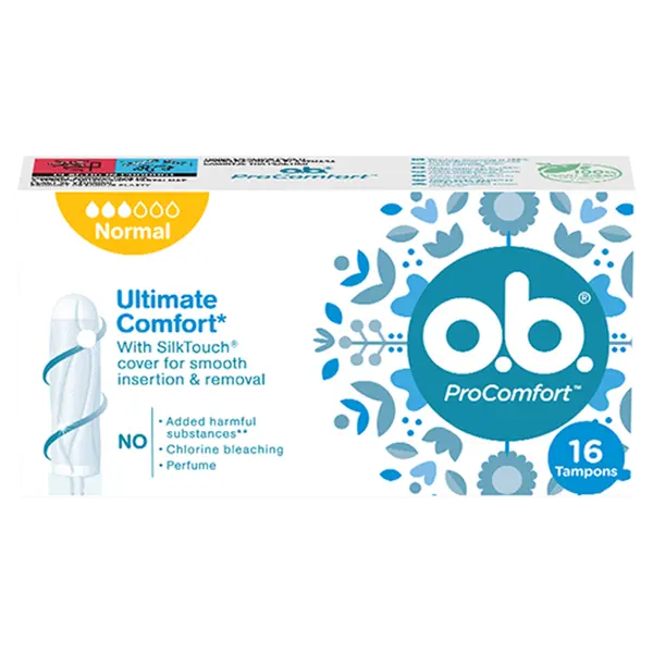 Тампоны гигиенические обычные, 16 шт./1 уп. O.B. Procomfort
Тампоны гигиенические обычные, 16 шт./1 уп. O.B. Procomfort
