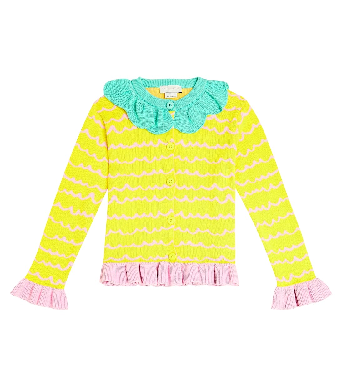 Полосатый хлопковый кардиган Stella Mccartney, желтый
Полосатый хлопковый кардиган Stella Mccartney, желтый