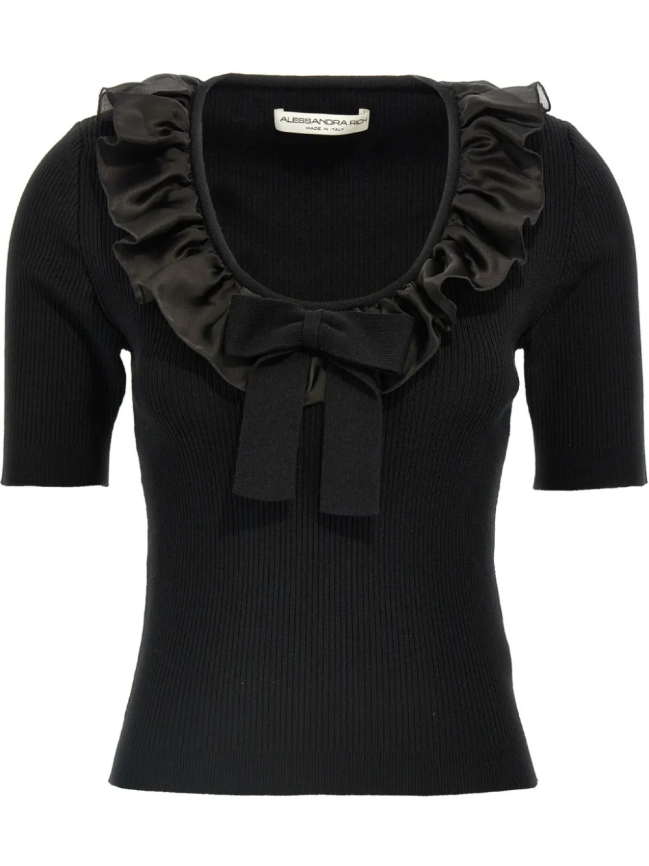 Alessandra Rich футболка с оборками, черный
Alessandra Rich футболка с оборками, черный