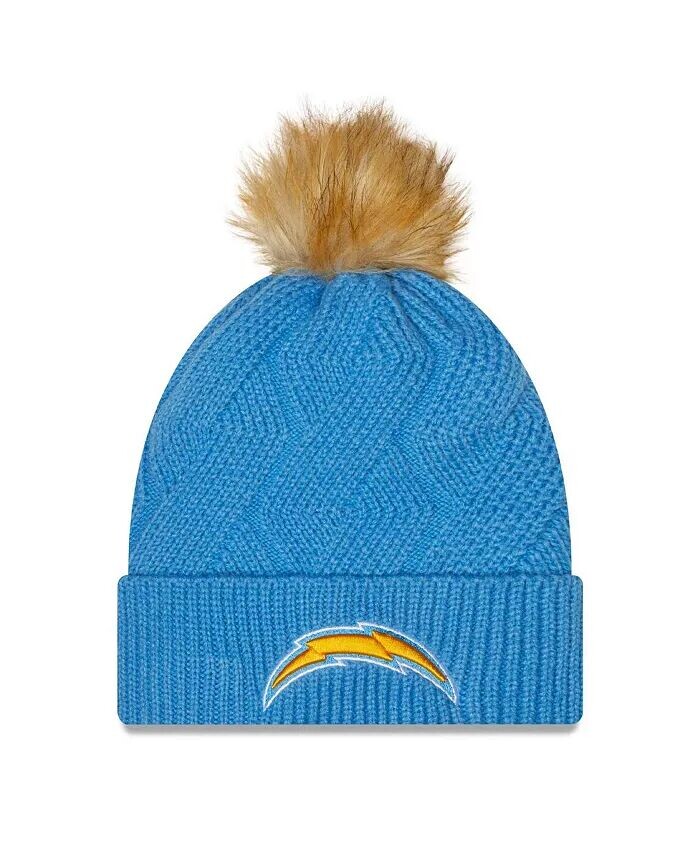 Женская пудрово-синяя вязаная шапка Los Angeles Chargers Snowy с манжетами и помпоном New Era, синий
Женская пудрово-синяя вязаная шапка Los Angeles Chargers Snowy с манжетами и помпоном New Era, синий
