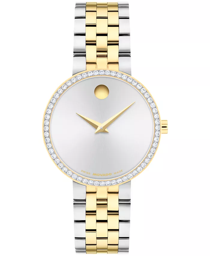 Женские часы Museum Classic со швейцарским кварцевым механизмом, корпус из нержавеющей стали с PVD-покрытием светло-желтого цвета, 29.5 мм, с искусственно выращенными бриллиантами Movado, Белый, Женские часы Museum Classic со швейцарским кварцевым механиз
Женские часы Museum Classic со швейцарским кварцевым механизмом, корпус из нержавеющей стали с PVD-покрытием светло-желтого цвета, 29.5 мм, с искусственно выращенными бриллиантами Movado, Белый, Женские часы Museum Classic со швейцарским кварцевым механиз
