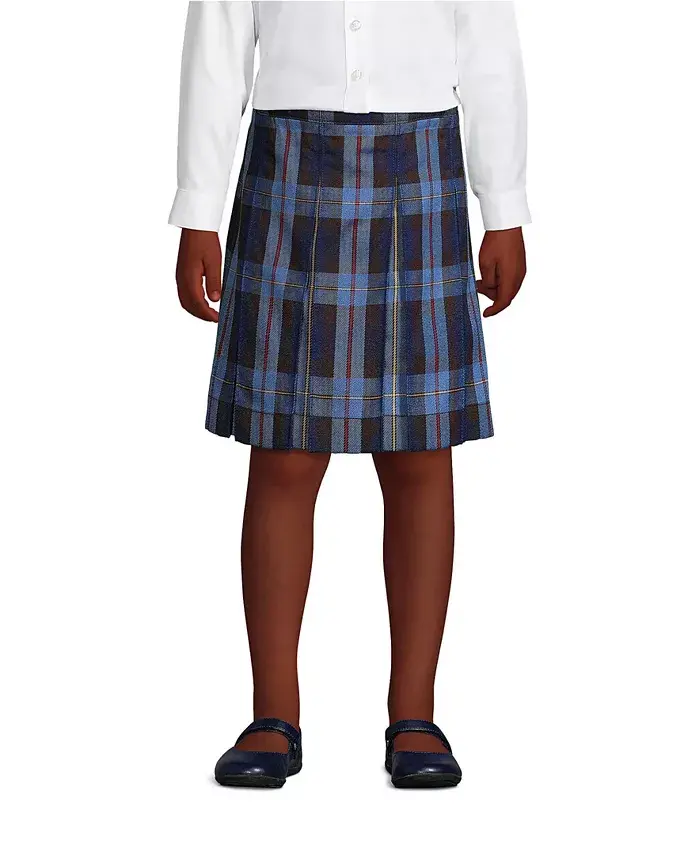 Юбка в клетку с плиссированными складками для девочек до колена Lands' End, синий
Юбка в клетку с плиссированными складками для девочек до колена Lands' End, синий