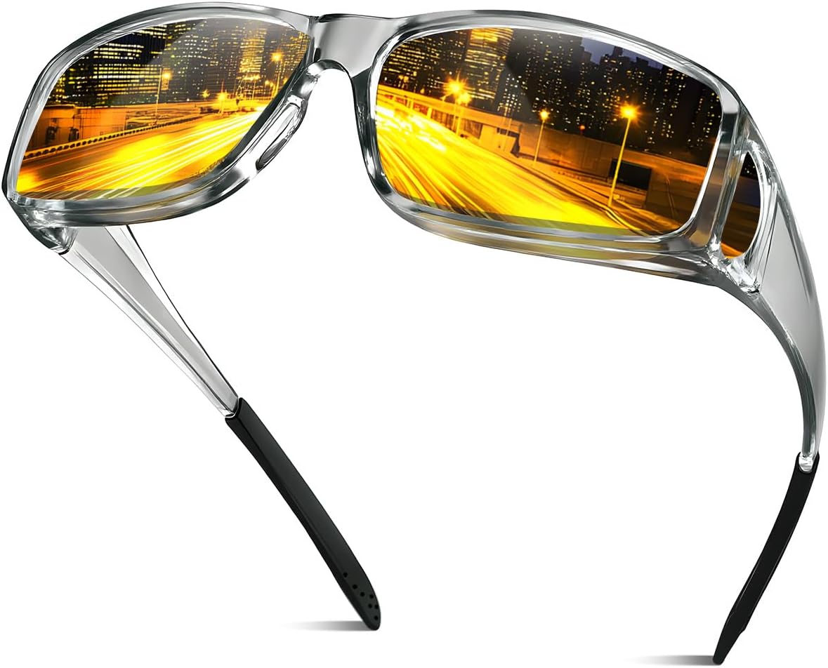 Очки для ночного вождения Bio-th, надеваемые поверх обычных очков, для мужчин и женщин, с антибликовым покрытием, подходят для вождения, езды на велосипеде и игры в гольф, A03 Transparent Grey
Очки для ночного вождения Bio-th, надеваемые поверх обычных очков, для мужчин и женщин, с антибликовым покрытием, подходят для вождения, езды на велосипеде и игры в гольф, A03 Transparent Grey