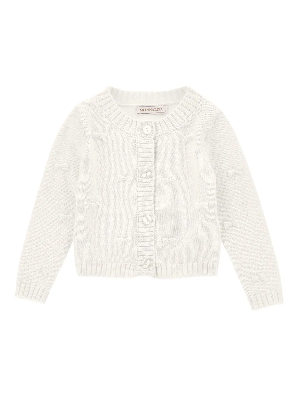 Кардиган с бантами Monnalisa, белый
Кардиган с бантами Monnalisa, белый