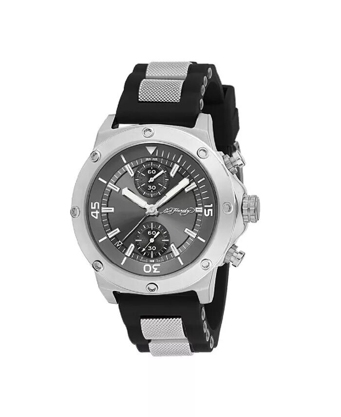 Мужские часы с черным силиконовым ремешком 52 мм Ed Hardy
Мужские часы с черным силиконовым ремешком 52 мм Ed Hardy