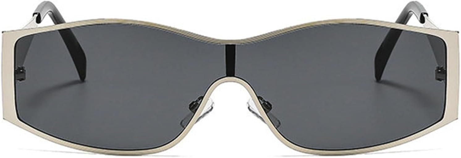 Модные солнцезащитные очки Helena Fashion Oversized Y2K One Piece для женщин, в стильной металлической оправе, прямоугольной формы, черного и серебристого цвета, с защитой от УФ-излучения UV400, C2
Модные солнцезащитные очки Helena Fashion Oversized Y2K One Piece для женщин, в стильной металлической оправе, прямоугольной формы, черного и серебристого цвета, с защитой от УФ-излучения UV400, C2