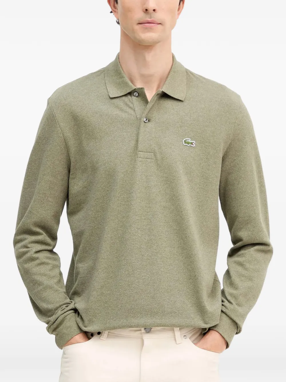 Поло с длинными рукавами и нашивкой-логотипом Lacoste, зеленый
Поло с длинными рукавами и нашивкой-логотипом Lacoste, зеленый