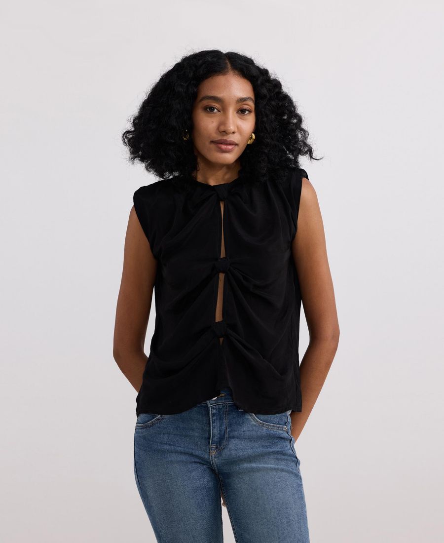 Женская блузка The Knot-so-Basic, черная Reistor, Black
Женская блузка The Knot-so-Basic, черная Reistor, Black