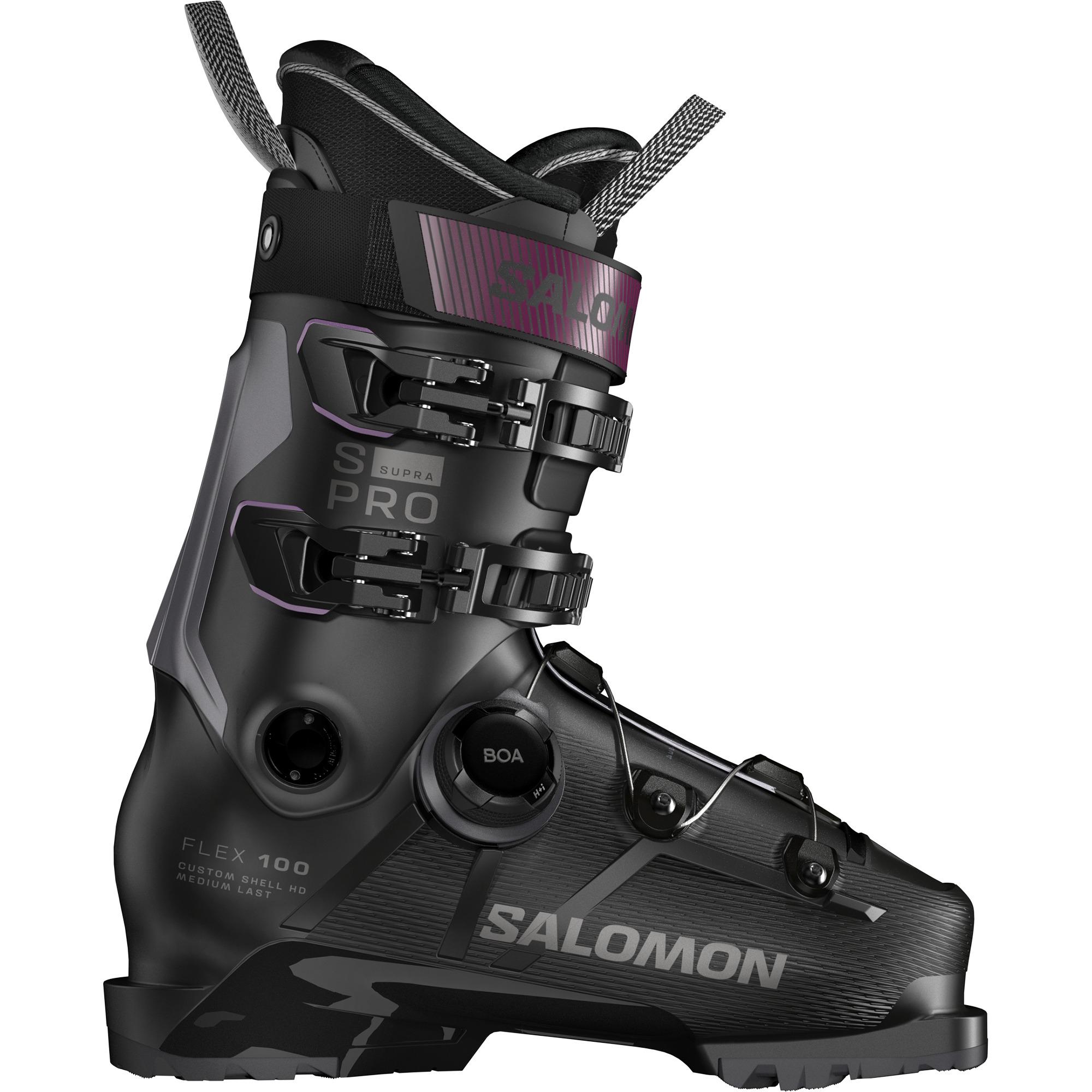 Мужские горнолыжные ботинки S/Pro Supra BOA 100 '26 Salomon, Black/Dark Gray Met/Burgundy Met
Мужские горнолыжные ботинки S/Pro Supra BOA 100 '26 Salomon, Black/Dark Gray Met/Burgundy Met