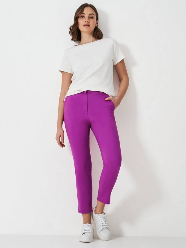 Хлопчатобумажные брюки капри Crew Clothing, розовый 
Хлопчатобумажные брюки капри Crew Clothing, розовый