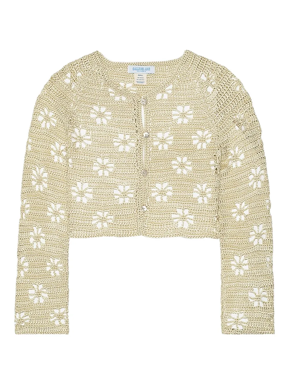 Кардиган в технике кроше с цветочным узором Calle Del Mar, нейтральный
Кардиган в технике кроше с цветочным узором Calle Del Mar, нейтральный