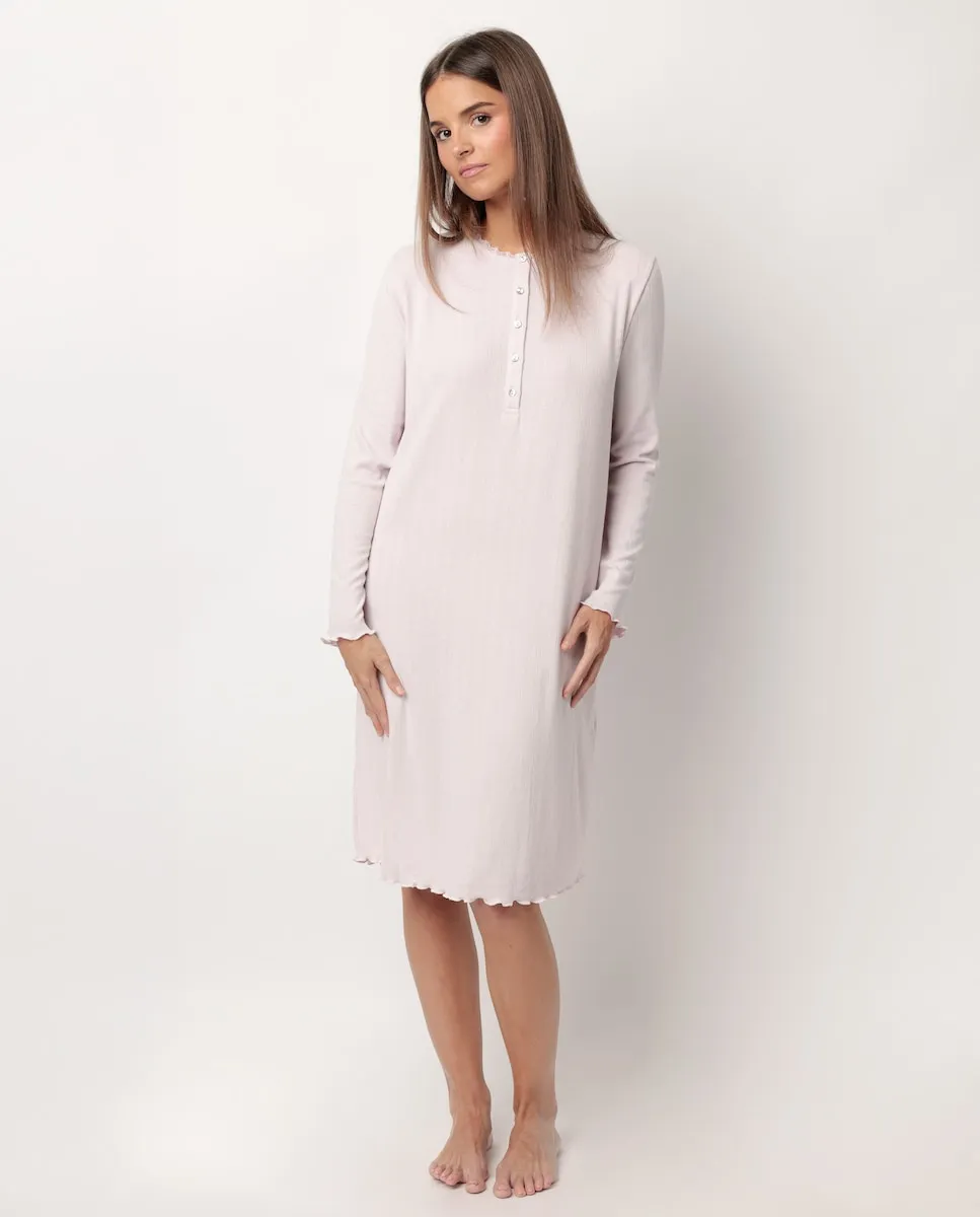 Женская длинная ночная рубашка из трикотажа в рубчик Admas, розовый
Женская длинная ночная рубашка из трикотажа в рубчик Admas, розовый