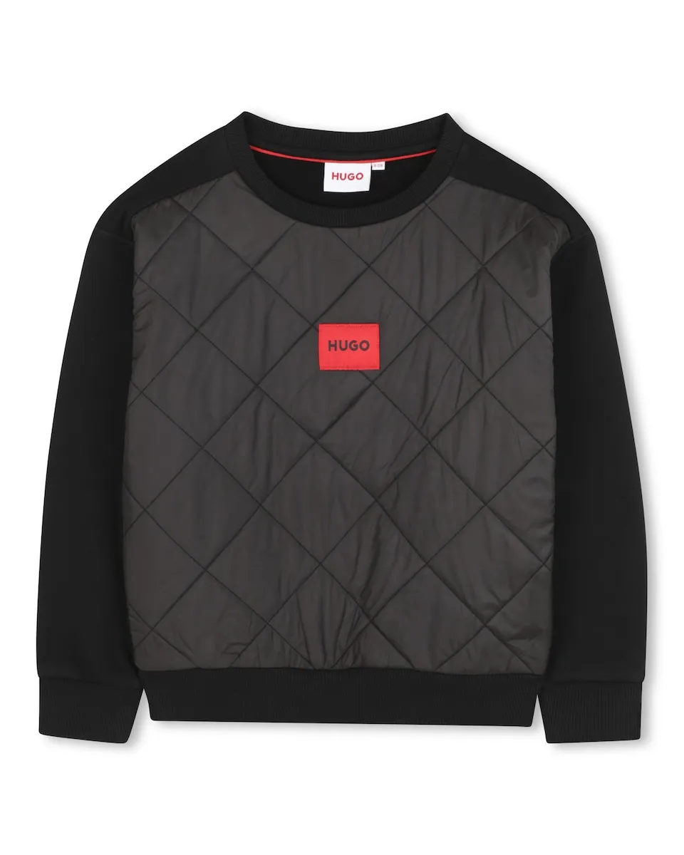 Детская толстовка черного цвета с длинными рукавами Hugo
Детская толстовка черного цвета с длинными рукавами Hugo