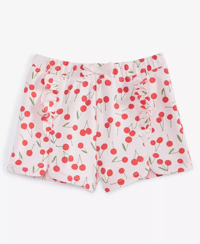 Шорты для девочек из френч-тери с принтом Cherry Toss First Impressions, розовый 
Шорты для девочек из френч-тери с принтом Cherry Toss First Impressions, розовый