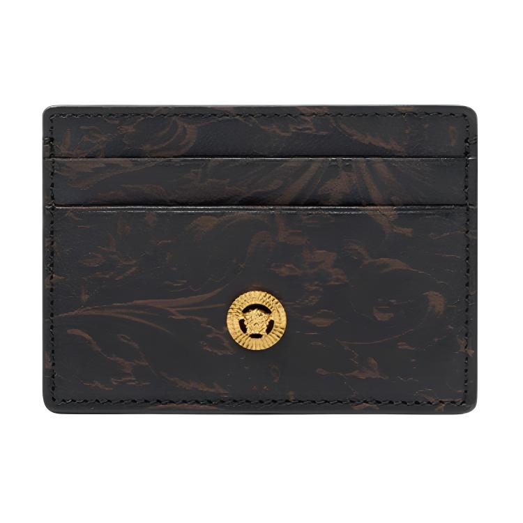 VERSACE Кожаный картхолдер Barocco мужской черный с золотом
VERSACE Кожаный картхолдер Barocco мужской черный с золотом