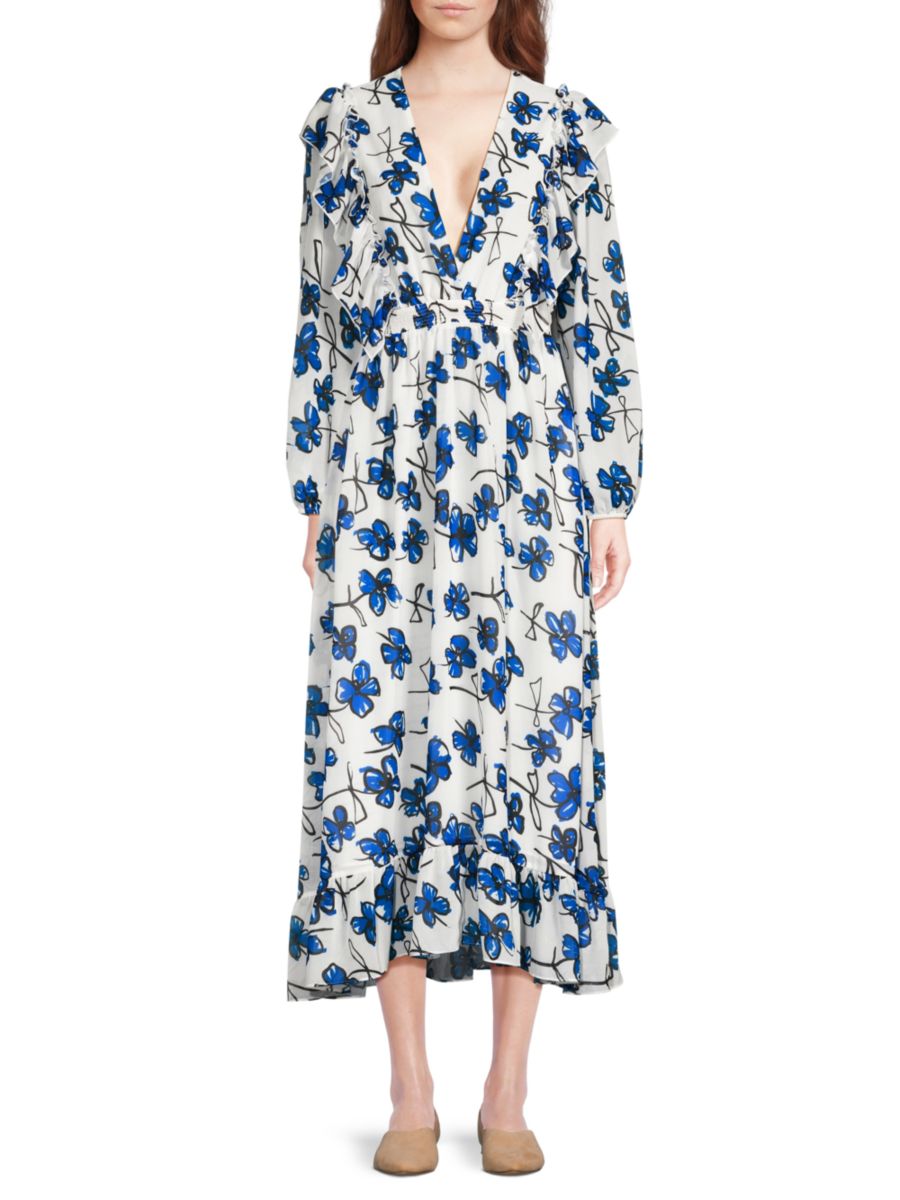 Платье миди с цветочными оборками Area Stars, цвет Blue Floral
Платье миди с цветочными оборками Area Stars, цвет Blue Floral