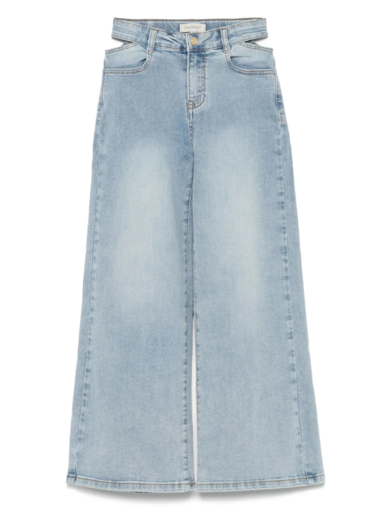 TWINSET Kids широкие джинсы, синий
TWINSET Kids широкие джинсы, синий