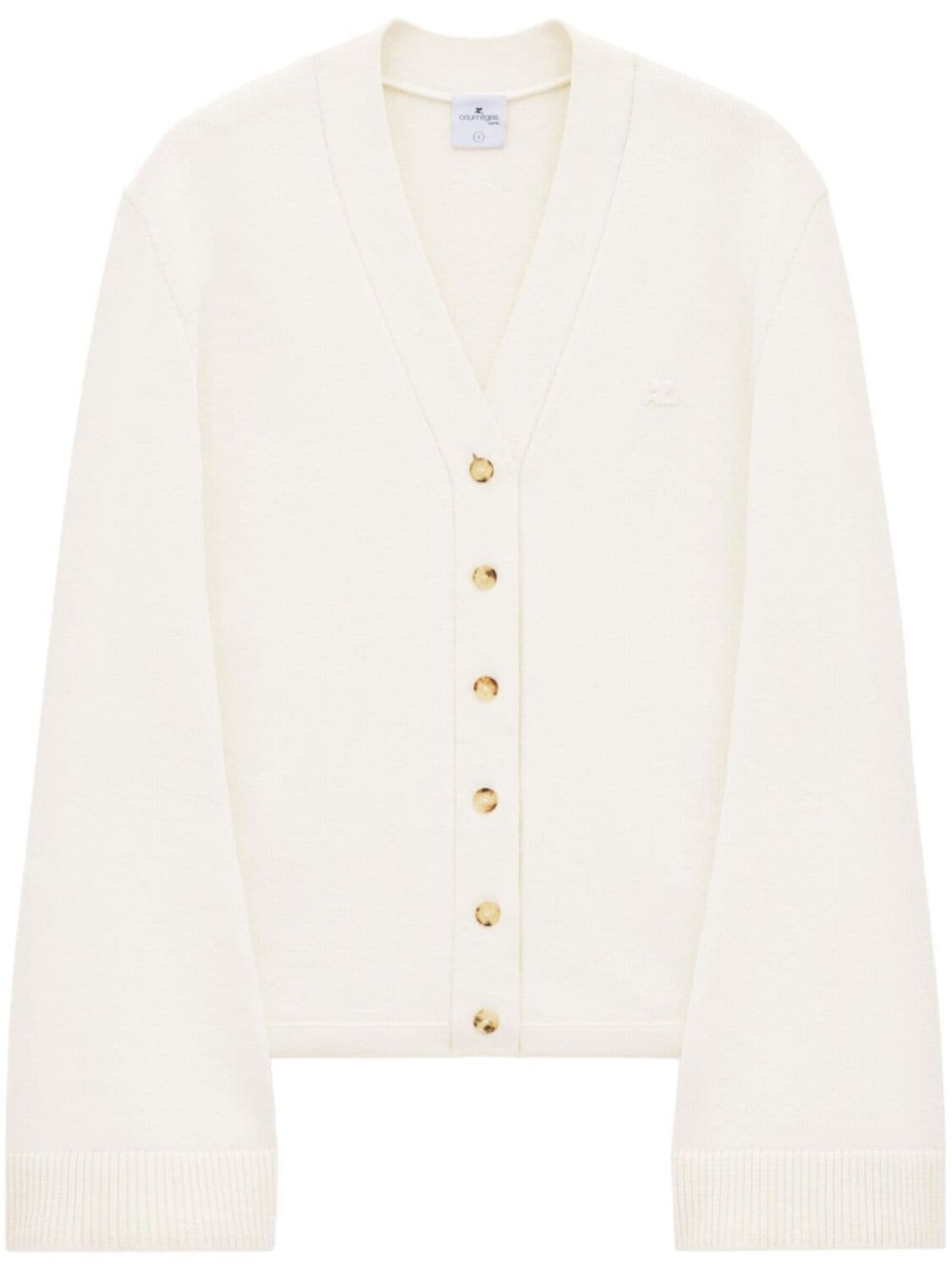 Кардиган с логотипом Courrèges, белый
Кардиган с логотипом Courrèges, белый