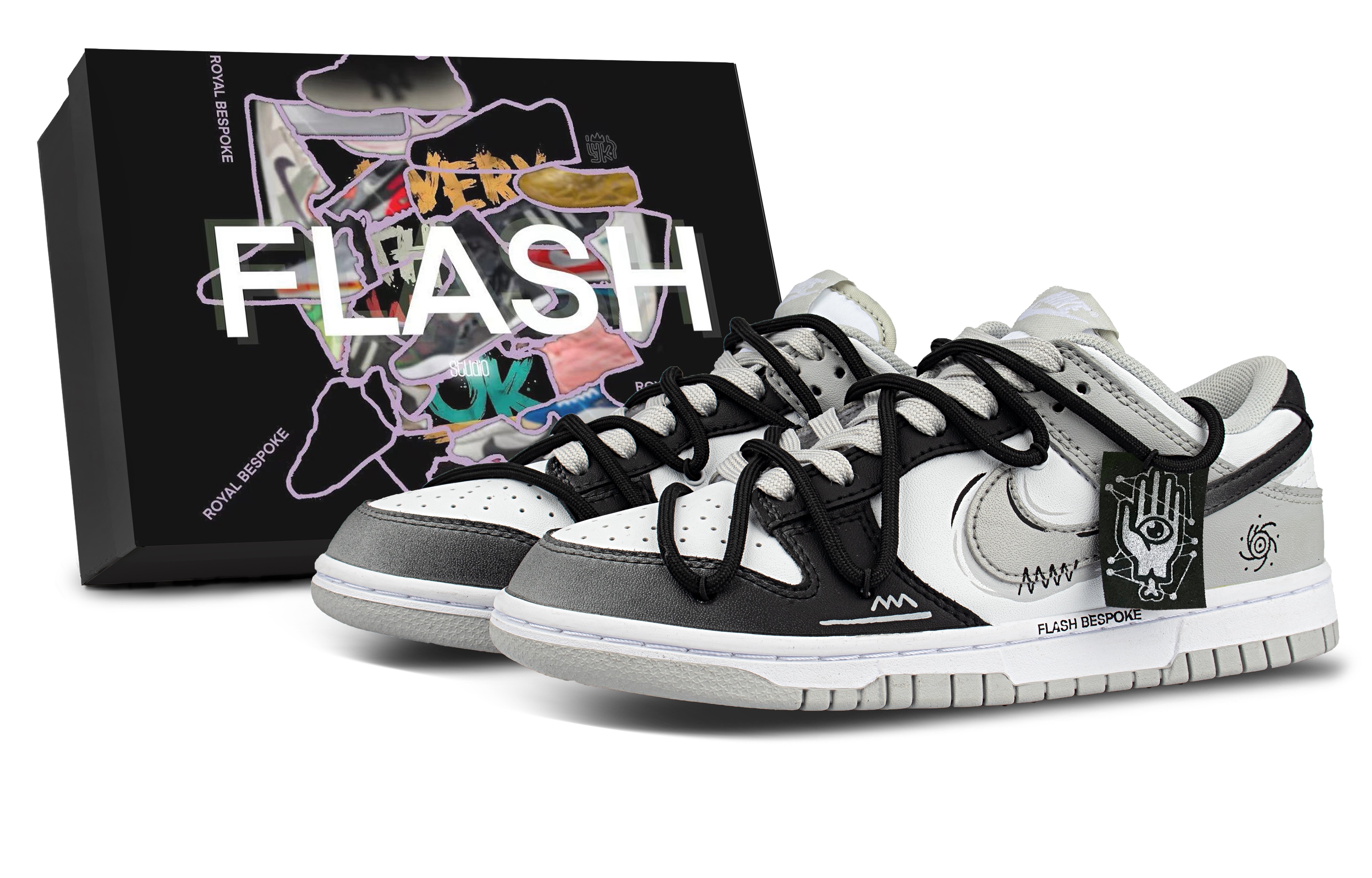 Nike Dunk Eye Hand, в комплекте с коробкой, кожаные, устойчивые к истиранию, противоскользящие, низкие кроссовки для скейтбординга Unisex черный серый
Nike Dunk Eye Hand, в комплекте с коробкой, кожаные, устойчивые к истиранию, противоскользящие, низкие кроссовки для скейтбординга Unisex черный серый