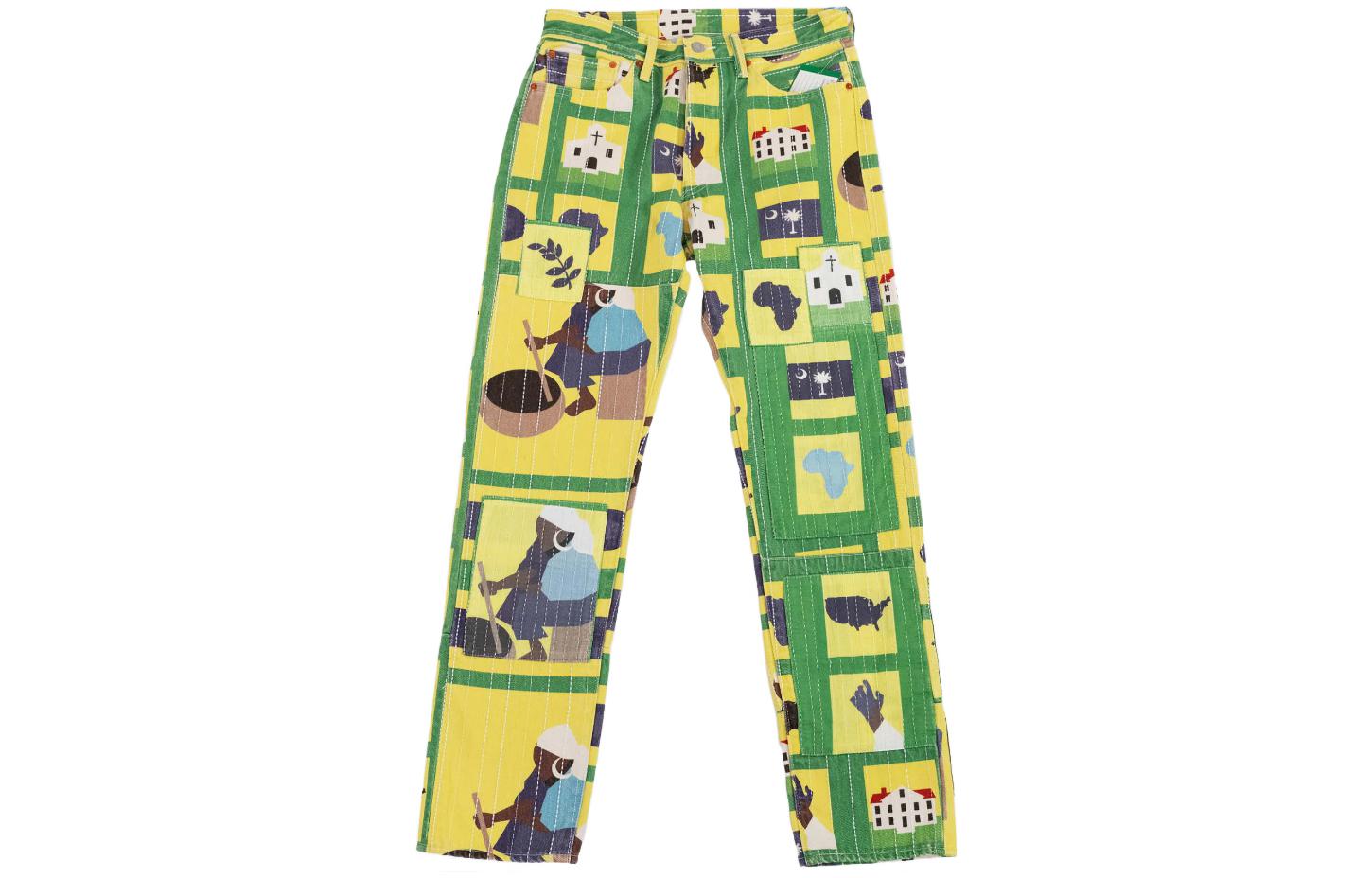 Levi's 501 Denim Tears, футболка желто-зеленая
Levi's 501 Denim Tears, футболка желто-зеленая