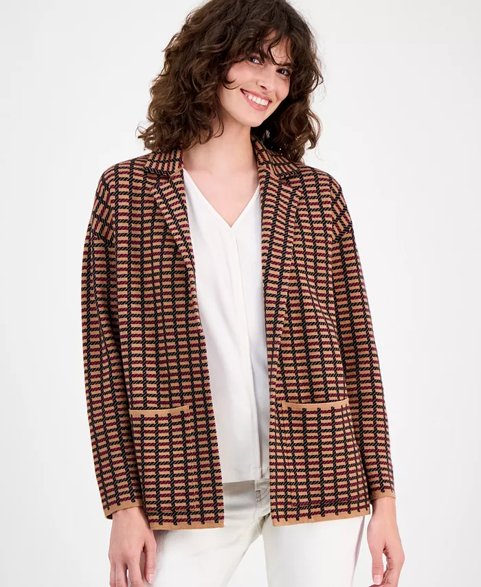 Женская клетчатая куртка с открытым передом, P/XXS-XL AK Anne Klein, коричневый
Женская клетчатая куртка с открытым передом, P/XXS-XL AK Anne Klein, коричневый