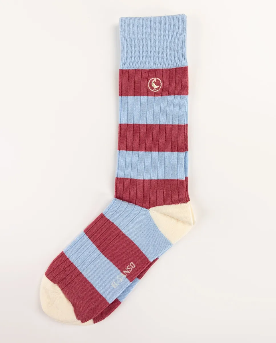 Мужские хлопковые носки в рубчик с полоской El Ganso, красный/темно-синий
Мужские хлопковые носки в рубчик с полоской El Ganso, красный/темно-синий