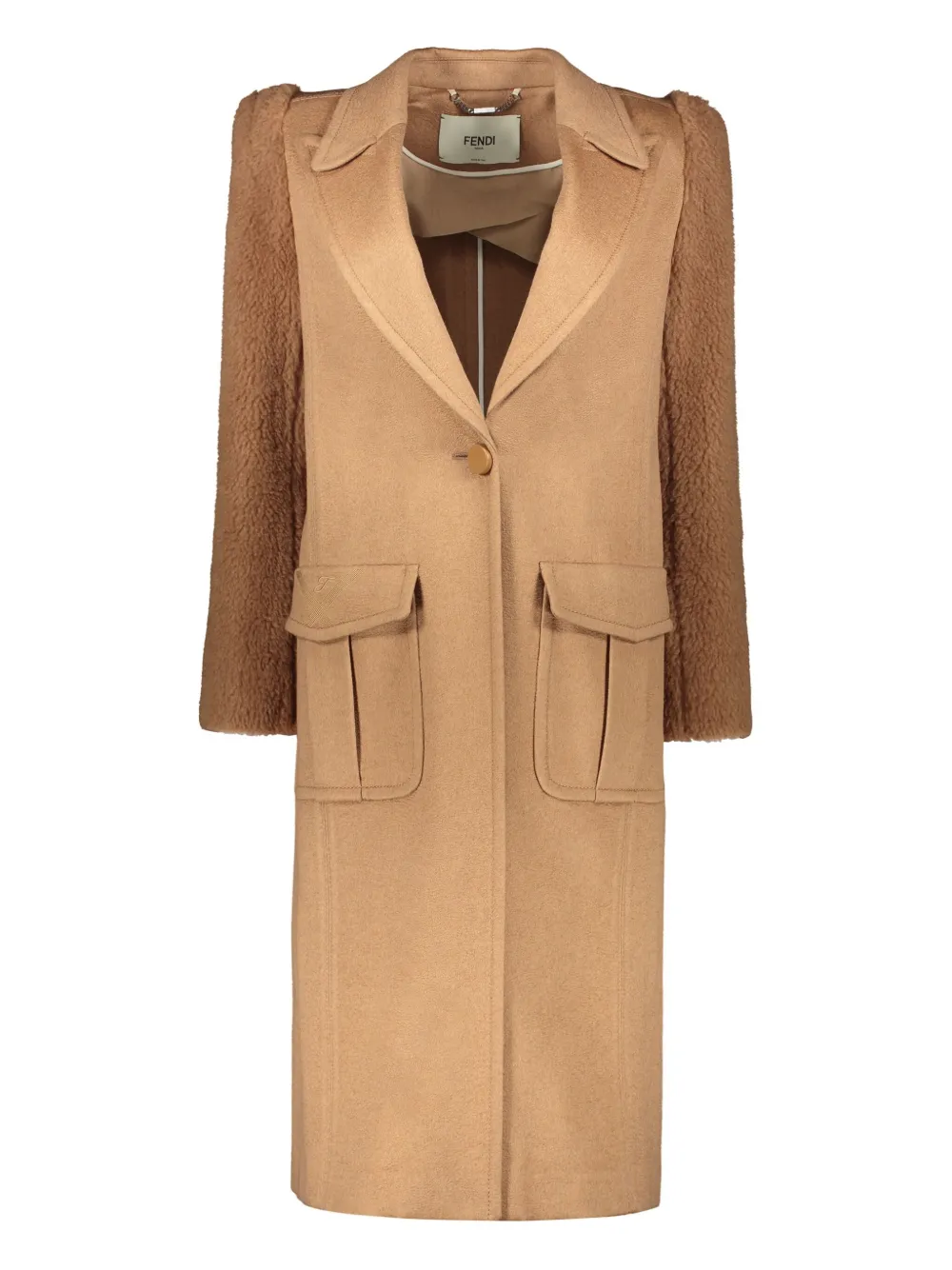 Однобортное пальто FENDI, коричневый
Однобортное пальто FENDI, коричневый