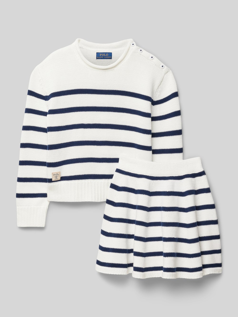 Вязаный свитер и юбка прямого кроя из чистого хлопка Polo Ralph Lauren Teens, кремовый
Вязаный свитер и юбка прямого кроя из чистого хлопка Polo Ralph Lauren Teens, кремовый