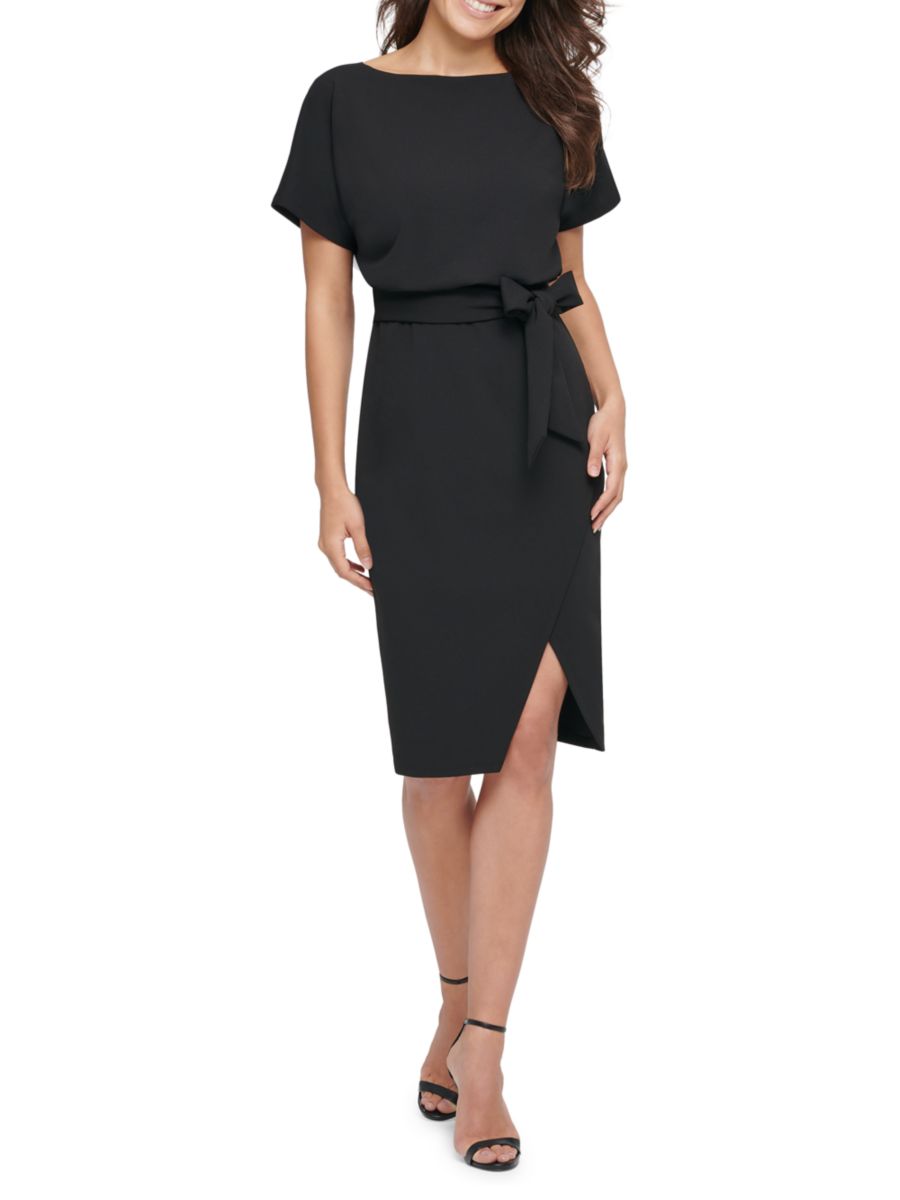 Платье длиной до колена с рукавами летучая мышь Kensie, черный
Платье длиной до колена с рукавами летучая мышь Kensie, черный