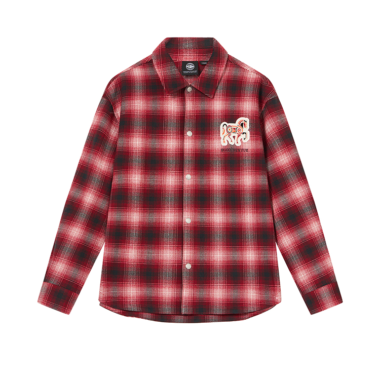 Palladium Рубашки унисекс, красно-белая клетка, воротник-стойка, умеренный крой
Palladium Рубашки унисекс, красно-белая клетка, воротник-стойка, умеренный крой