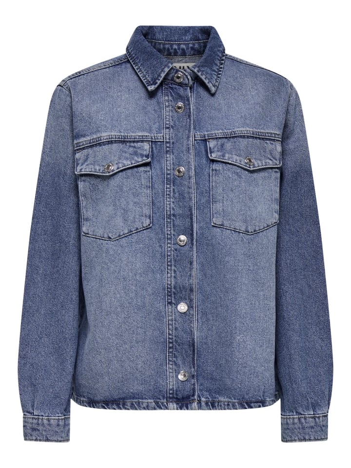 Рубашка ONLY, Средне-синий деним
Рубашка ONLY, Средне-синий деним