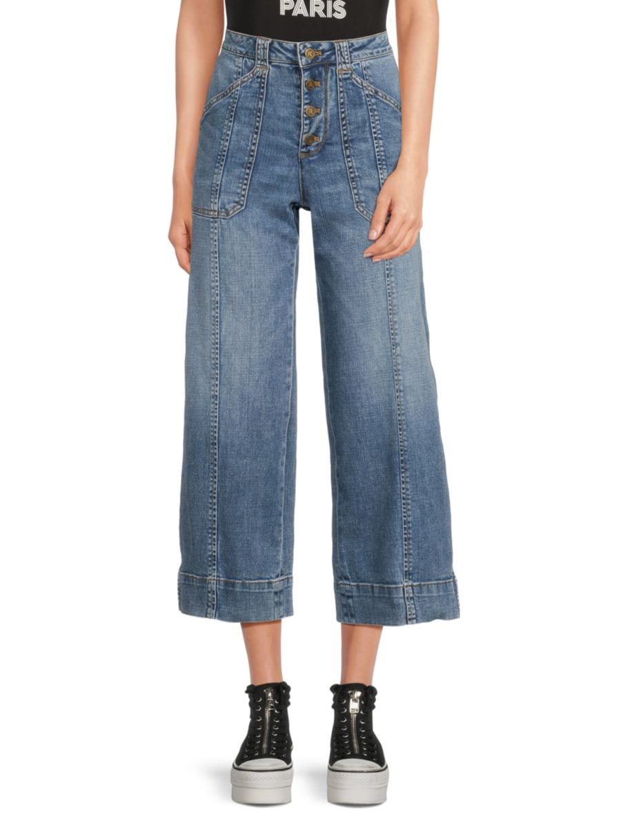 Джинсы с широкими штанинами и застежкой на пуговицы спереди Karl Lagerfeld Paris, цвет Coastal Blue
Джинсы с широкими штанинами и застежкой на пуговицы спереди Karl Lagerfeld Paris, цвет Coastal Blue