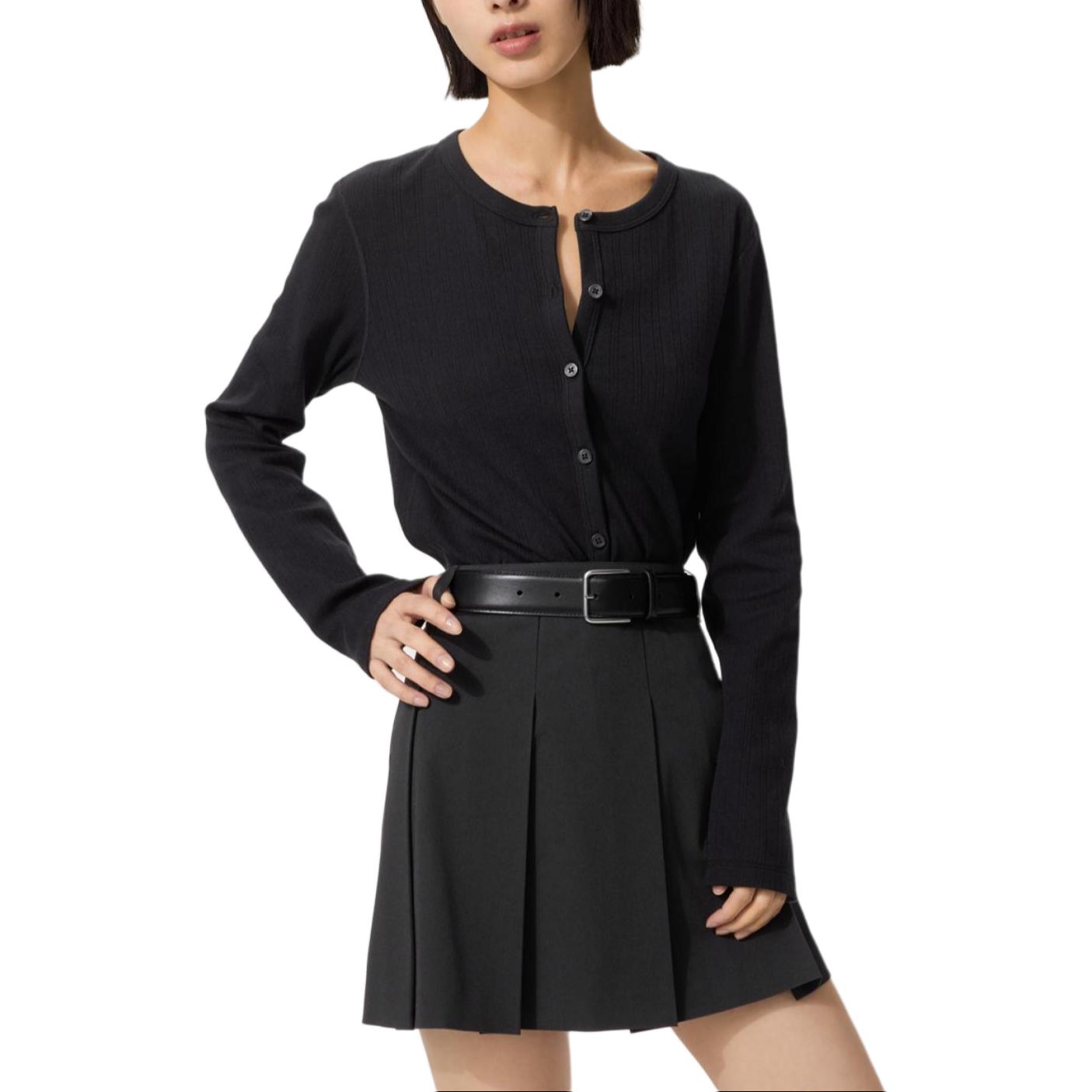 Uniqlo Женский трикотажный кардиган средней длины, черный
Uniqlo Женский трикотажный кардиган средней длины, черный