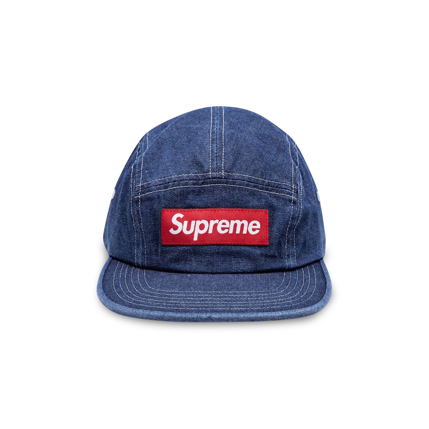 Кепка из саржевого чиноса Supreme, джинсовая ткань 
Кепка из саржевого чиноса Supreme, джинсовая ткань