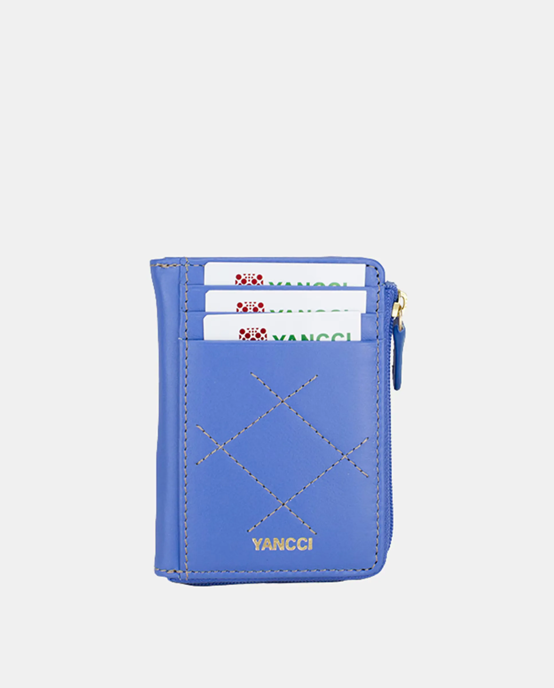 Маленький женский кошелек YANCCI из кожи с декоративной строчкой в виде ромбов, светло-голубой
Маленький женский кошелек YANCCI из кожи с декоративной строчкой в виде ромбов, светло-голубой