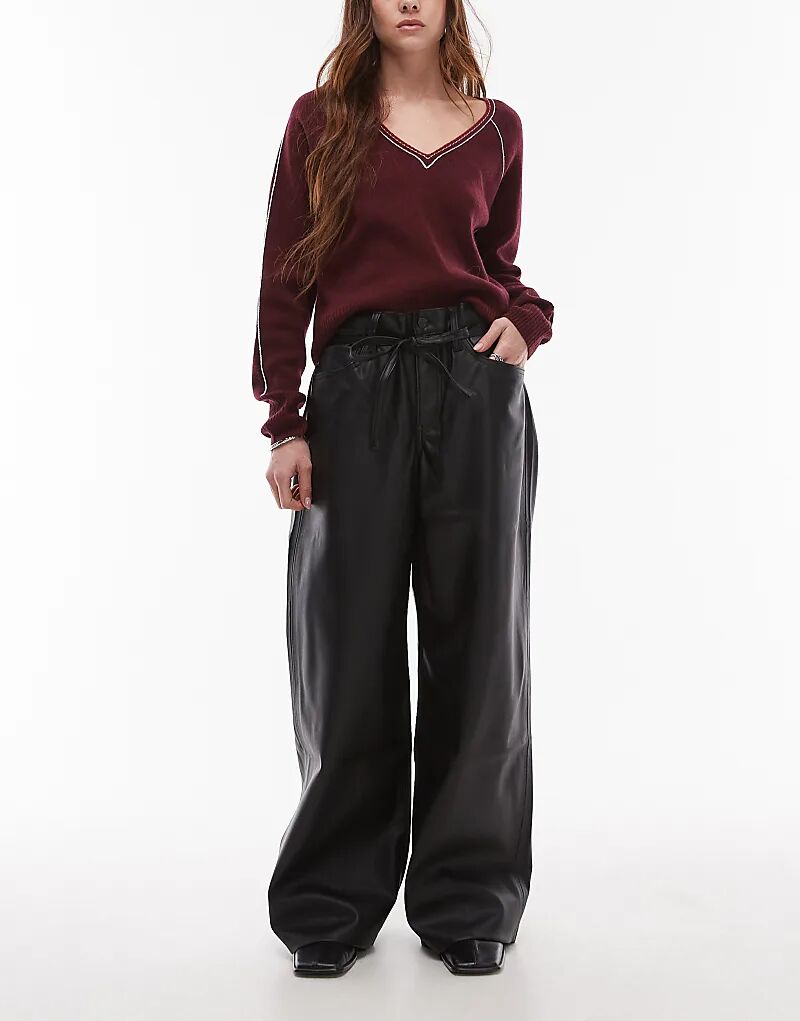 Джинсы XL прямого свободного кроя из искусственной кожи черного цвета Levi's
Джинсы XL прямого свободного кроя из искусственной кожи черного цвета Levi's