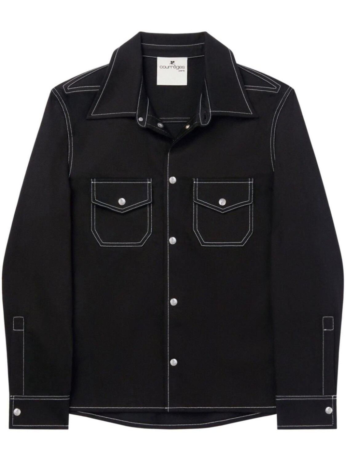 Courrèges джинсовая рубашка с декоративной строчкой, черный
Courrèges джинсовая рубашка с декоративной строчкой, черный